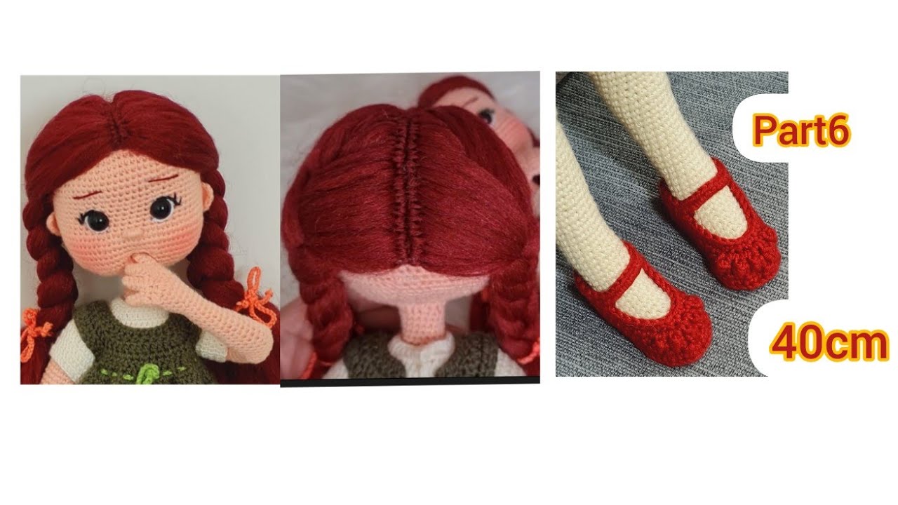 Part6: Amigurumi Yaprak Bebeğin Saç Ekimi ve Ayakkabısı (ENG subtitles on)