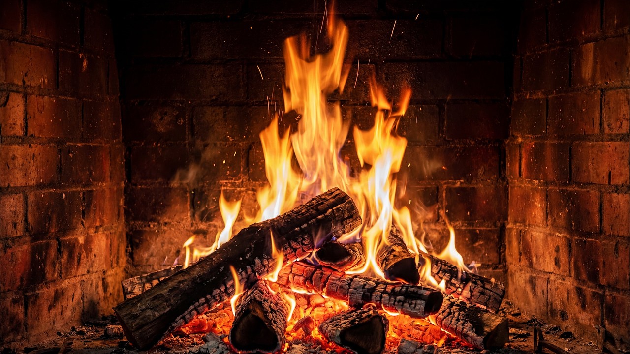 🔥 Fireplace Classic 4K. Cozy Fire with Crackling Fireplace Sounds. Fireplace 4K UHD