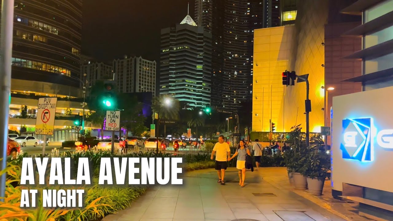 [4K] Night Walk Along The Financial Capital | Ayala Avenue, Makati City, Philippines (February 2025)