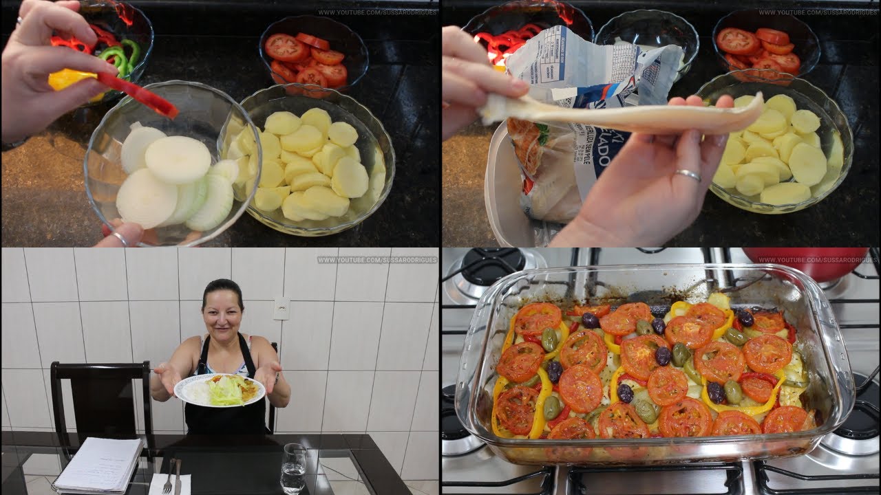 ALMOÇO COMPLETO | MERLUZA AO FORNO FÁCIL
