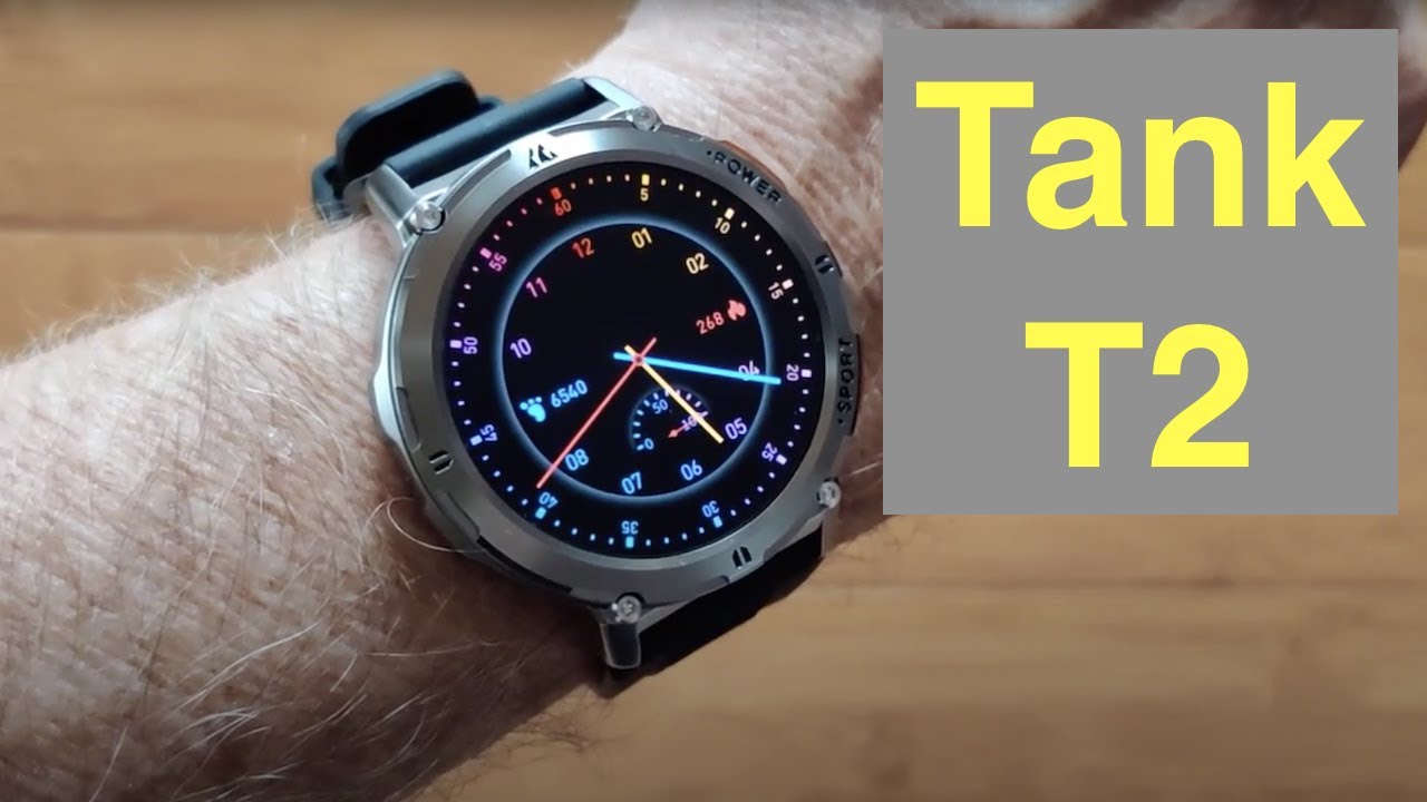 KOSPET TANK T2 BT Calling 5ATM AMOLED Always On Прочные военные смарт-часы: распаковка и первый в...
