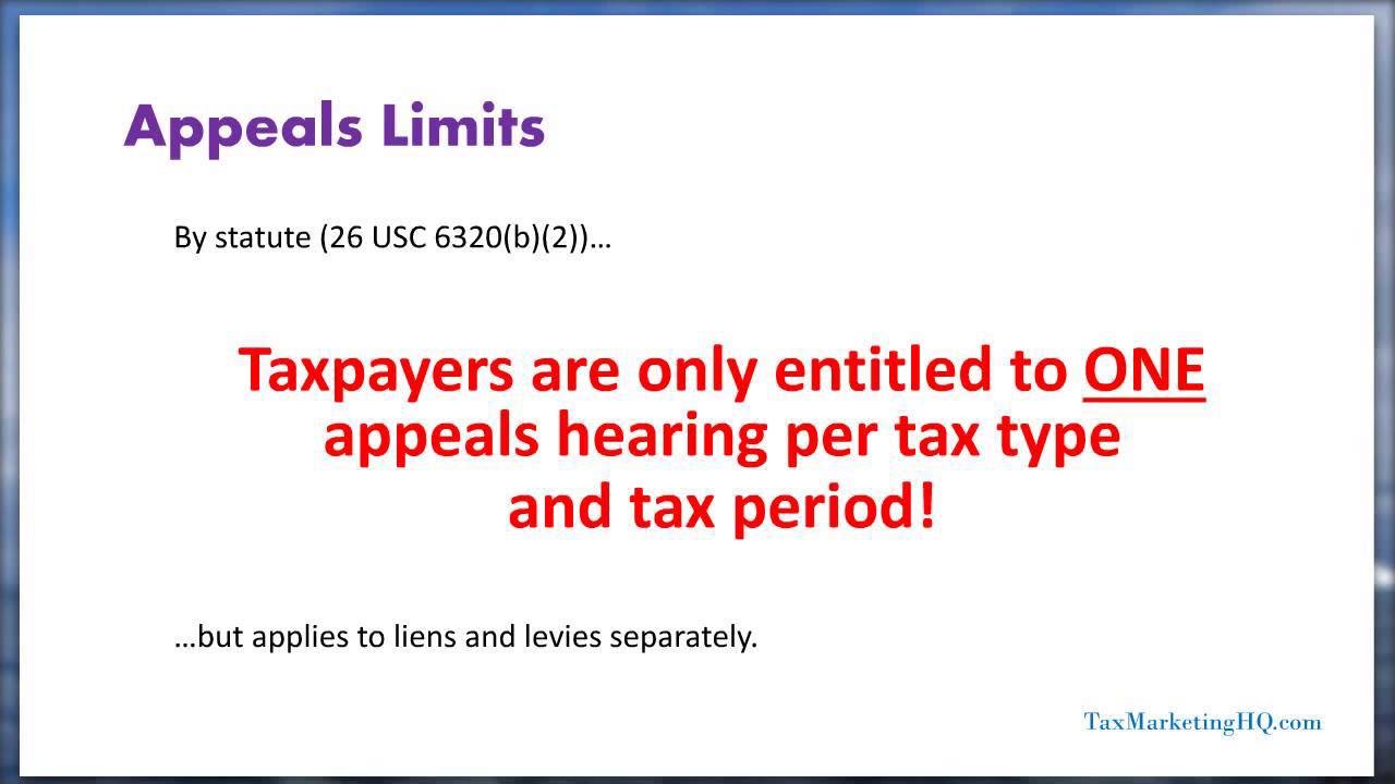 IRS Collection Due Process (CDP) Appeals