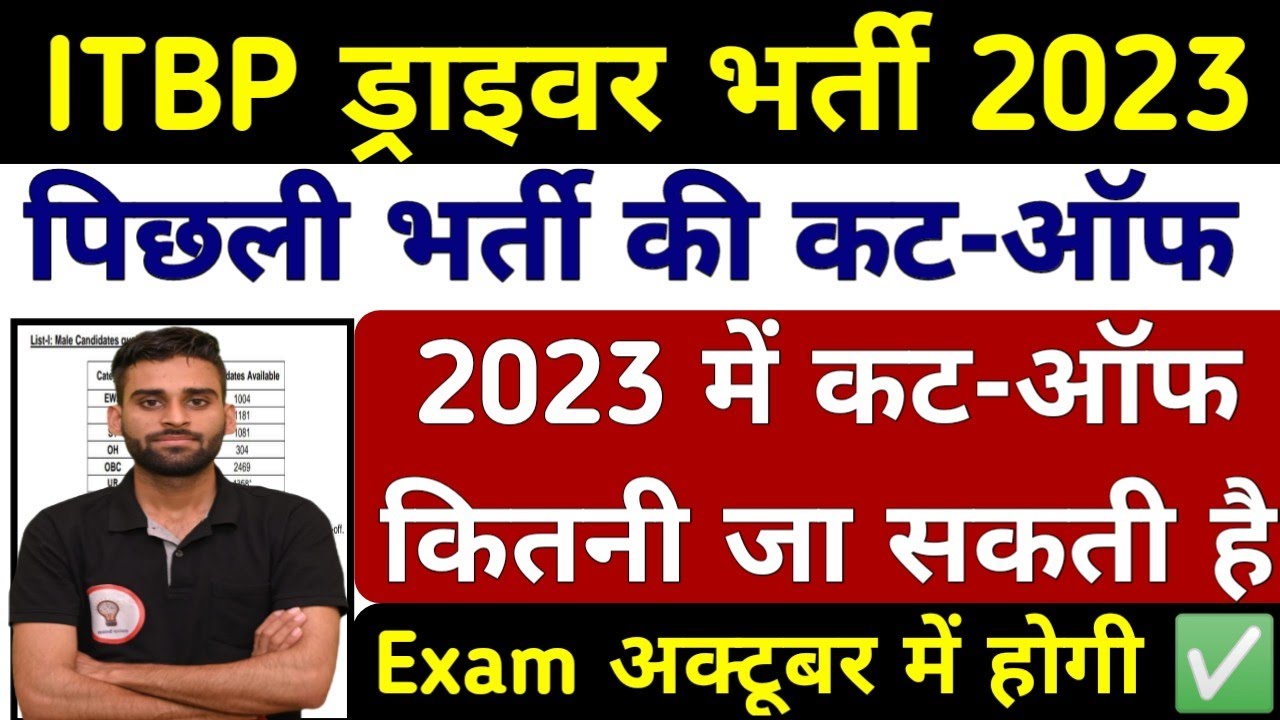 ITBP Driver Previous Year Cut-Off | ITBP Driver Exam Date, ITBP Driver 2023 Cut Off, #itbpdriver