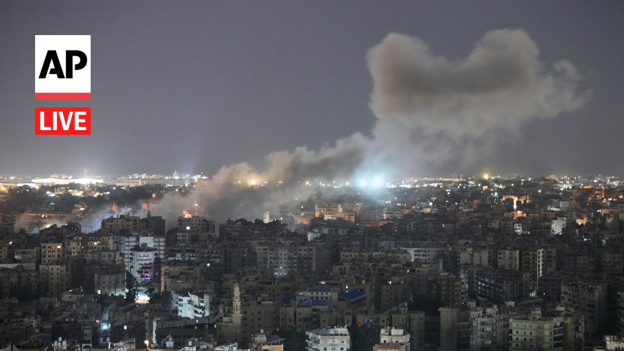 LIVE: Beirut and southern Lebanon skyline as Israel strikes the country