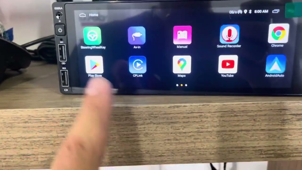 Central multimídia CarPlay Android 1dim 1 dim 1din sem precisar troca de moldura