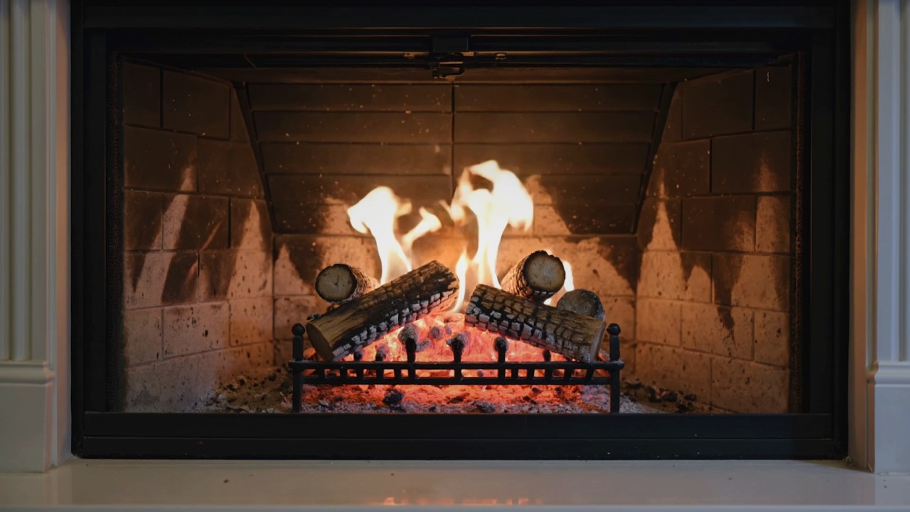 Deep Sleep Fireplace Sounds | Low Night Flames (1 Hour)