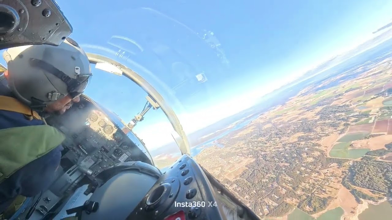 Upside down in a jet on my daughters first Jet flight!