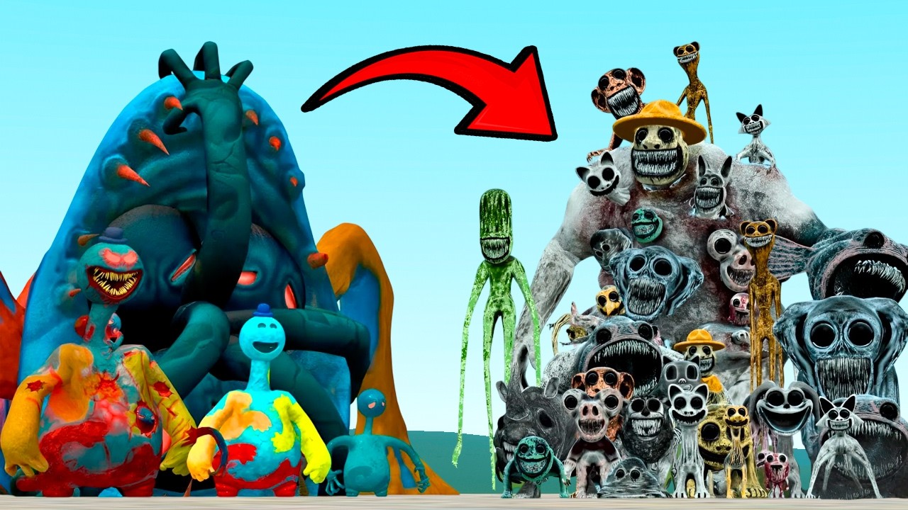 ALL DOEY DOUGHMAN POPPY PLAYTIME 5 VS ALL ZOONOMALY MONSTERS In Garry's Mod!