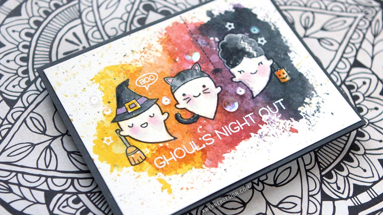 Ink Smooshing Halloween Card (feat. Lawn Fawn)