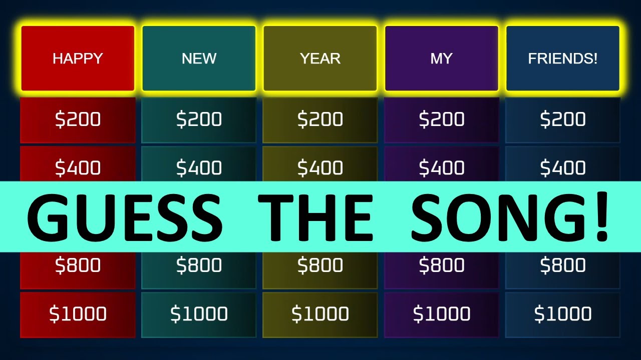 Guess the Song Jeopardy Style | HAPPY NEW YEAR!