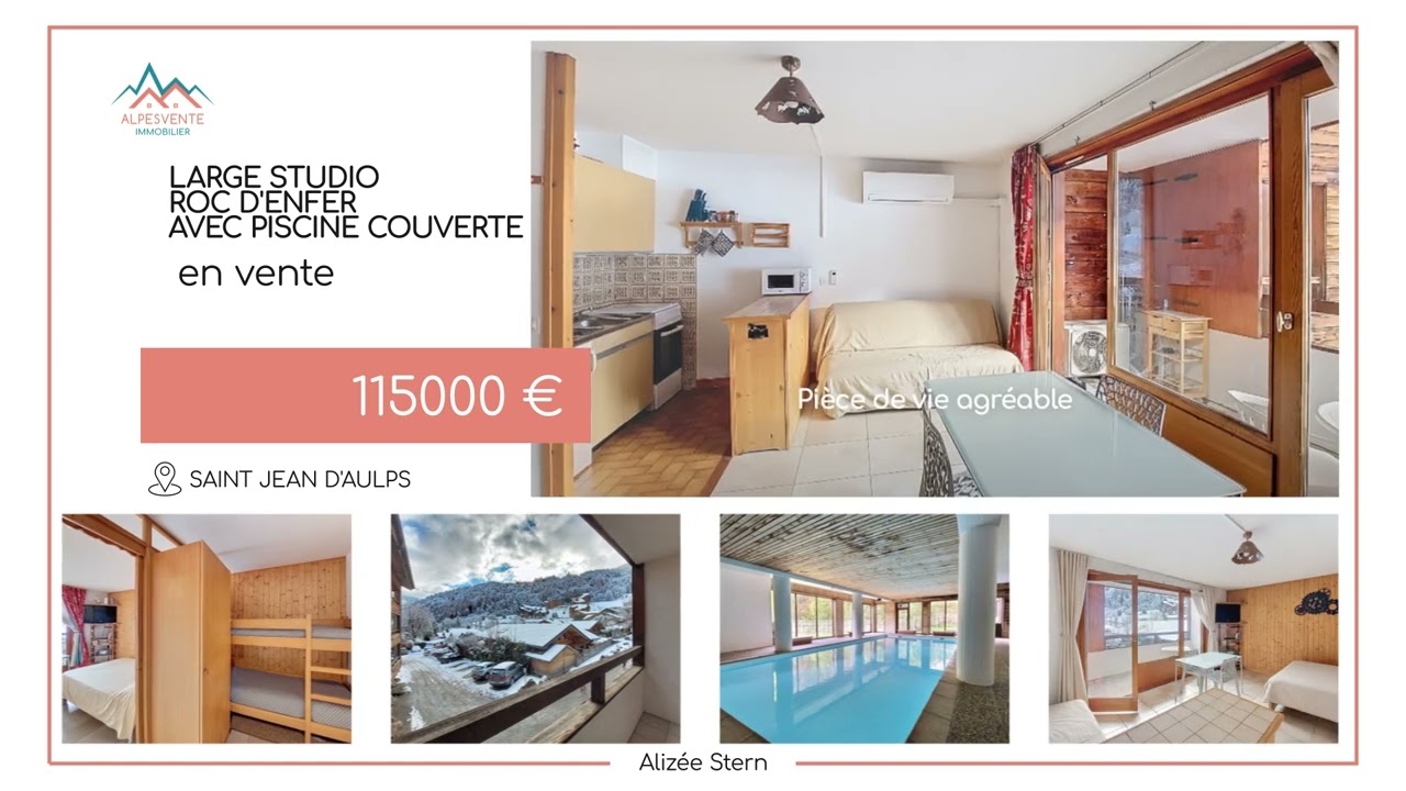 A VENDRE LARGE STUDIO AU PIED DES PISTES DE ST JEAN D’AULPS