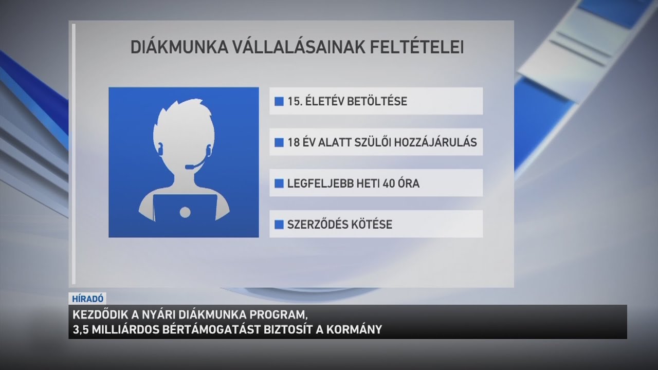 Kezdődik a diákmunka program