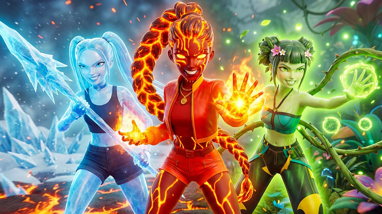 RUMI VS MIRA: HUNTRIX, BUT THEY’RE ELEMENTALS?! | KPOP DEMON HUNTERS [Official Music Video]