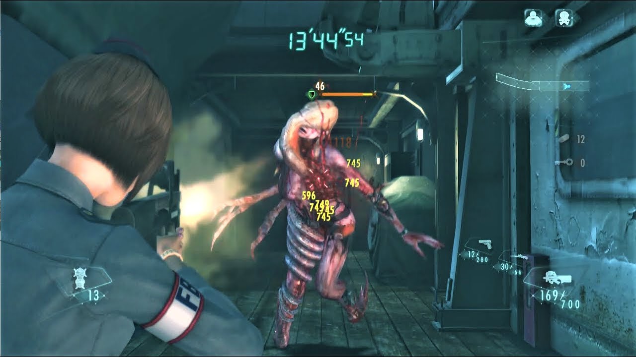 実況　PS4版　バイオハザード リベレーションズUE　レイドモード　ABYSS13　サイドデッキ　トリニティ＆Ｓランク