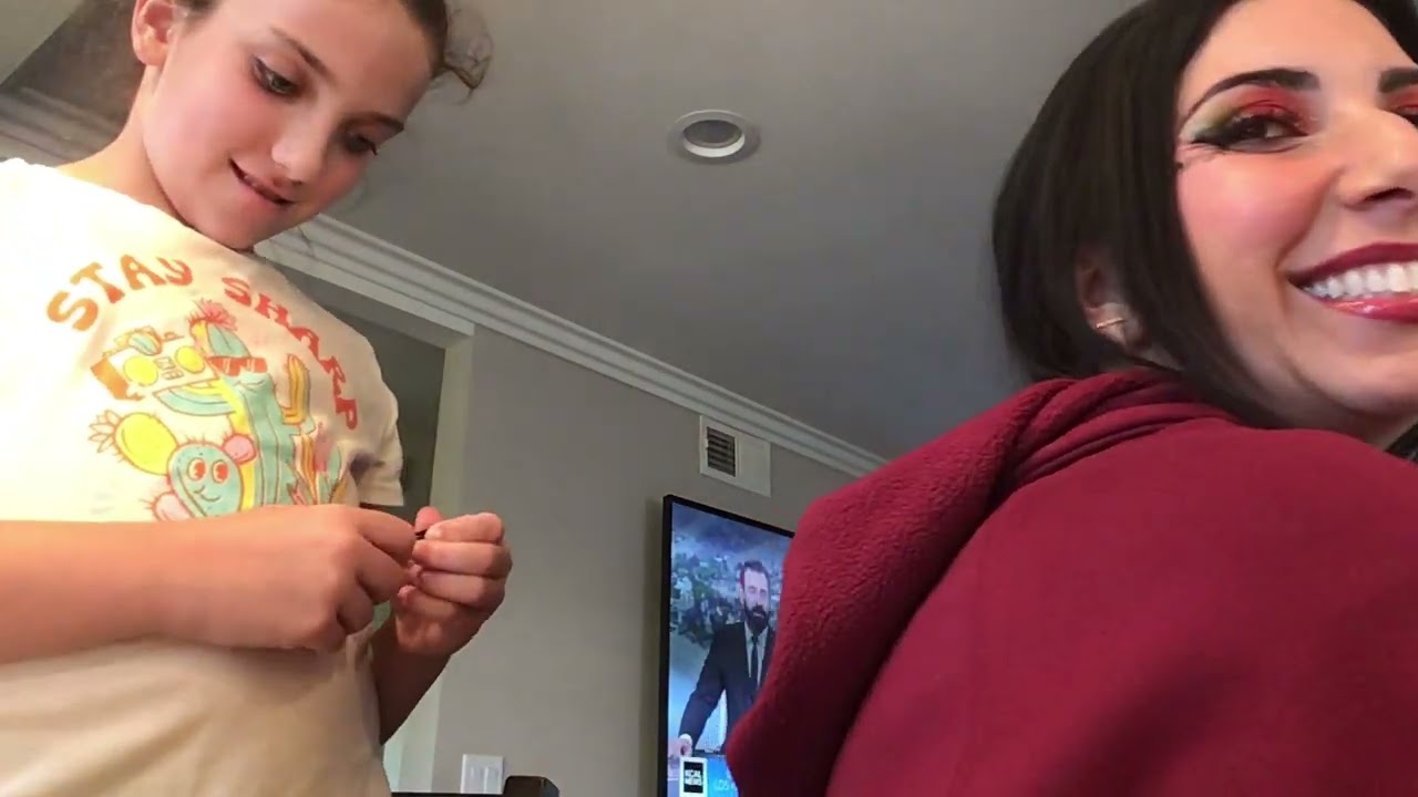 Doing my moms hair