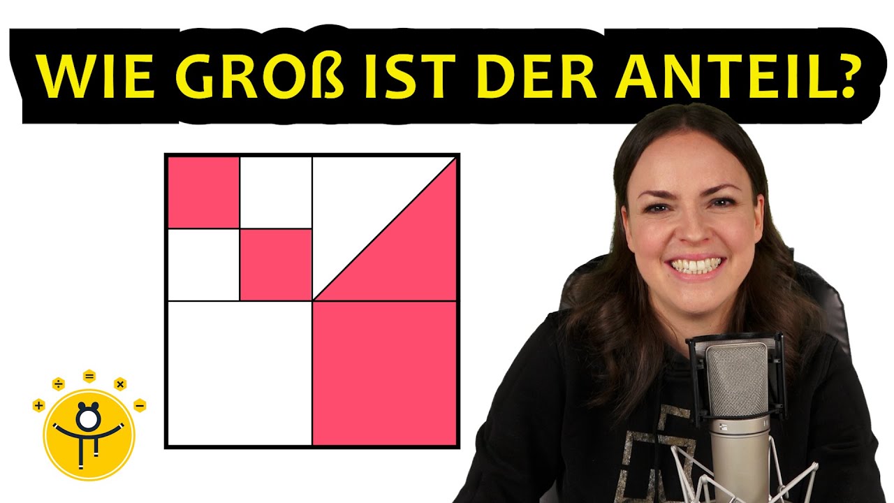Berechne den ROT markierten Anteil &ndash; Bruchrechnung
