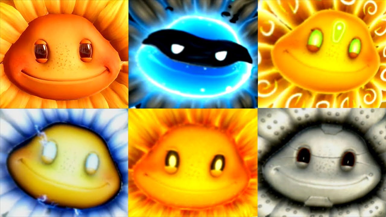 Plants vs Zombies Garden Warfare: All Sunflowers - All Characters
