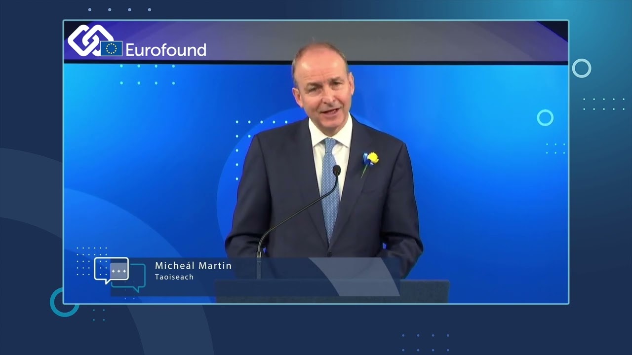 Taoiseach Micheál Martin at Eurofound's Foundation Forum 2022