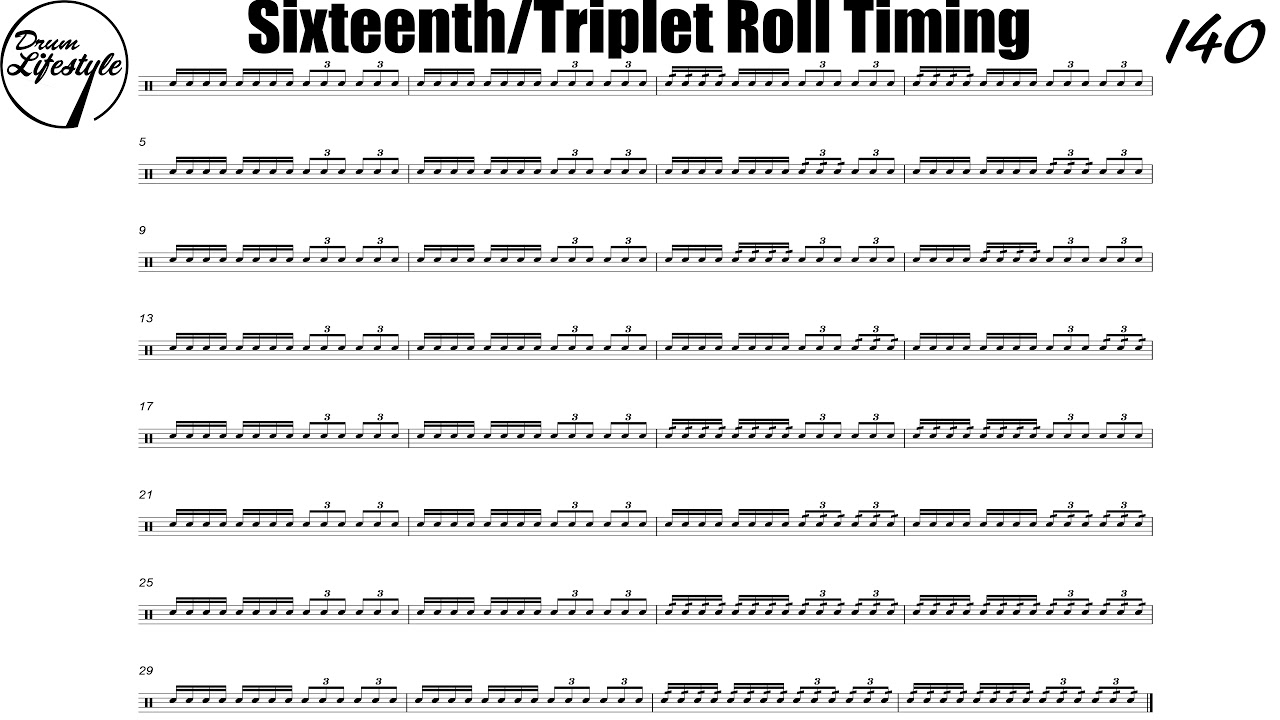 Sixteenth Triplet Roll Timing Exercise