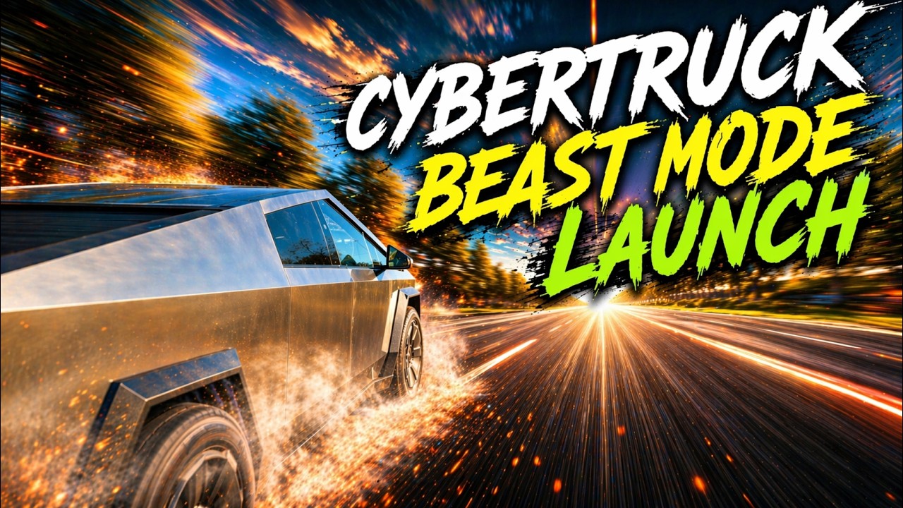 Разгон от 0 до 100 км/ч за 2,6 секунды! Запуск Tesla Cybertruck Beast.