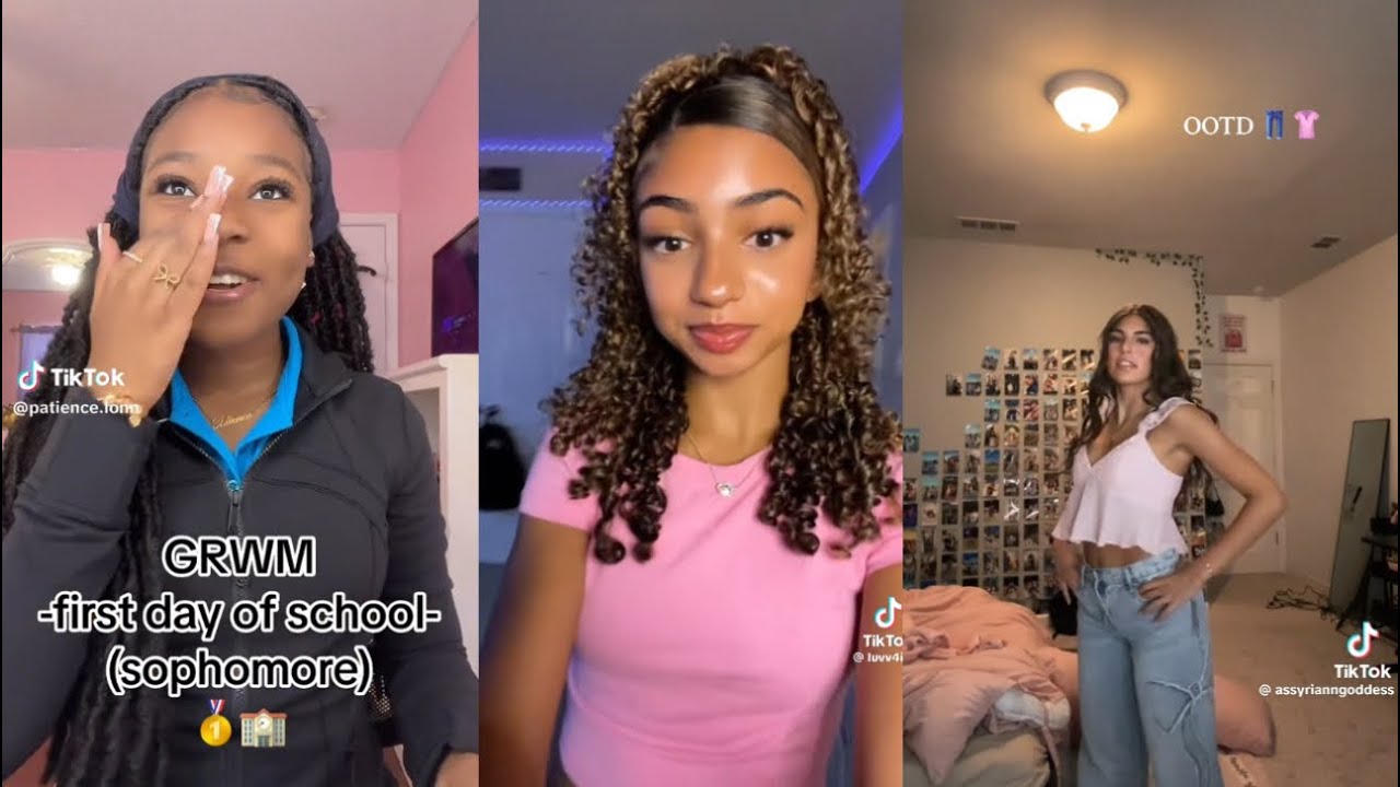 GRWM for the first day of school 🏫 #3 | Tiktok Compilation