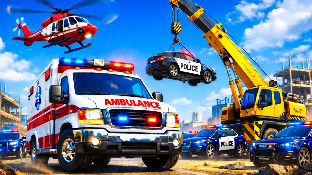 Why Were Police Cars Suspended from Service? 🧪🏗️ | Vehicle Rescue Adventure Animation