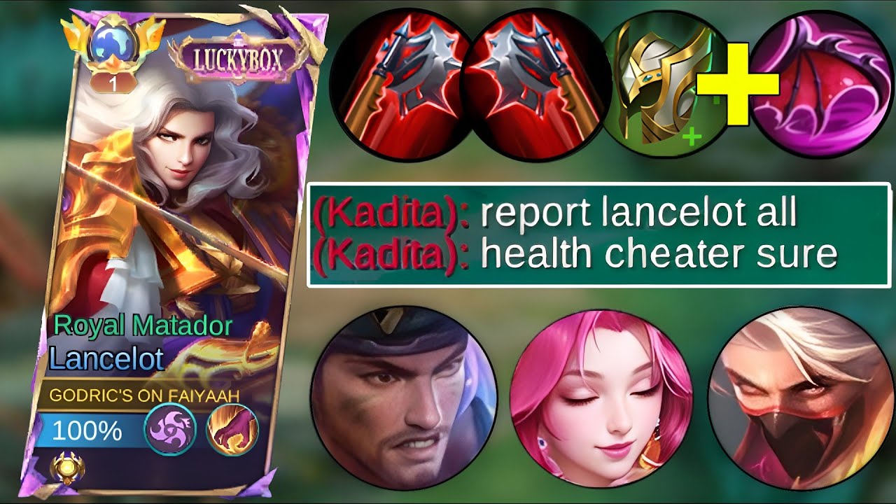 LANCELOT USERS TRY THIS CHEAT MAX HP BUILD TO DEAL AGAINST META BURST HEROES - MLBB