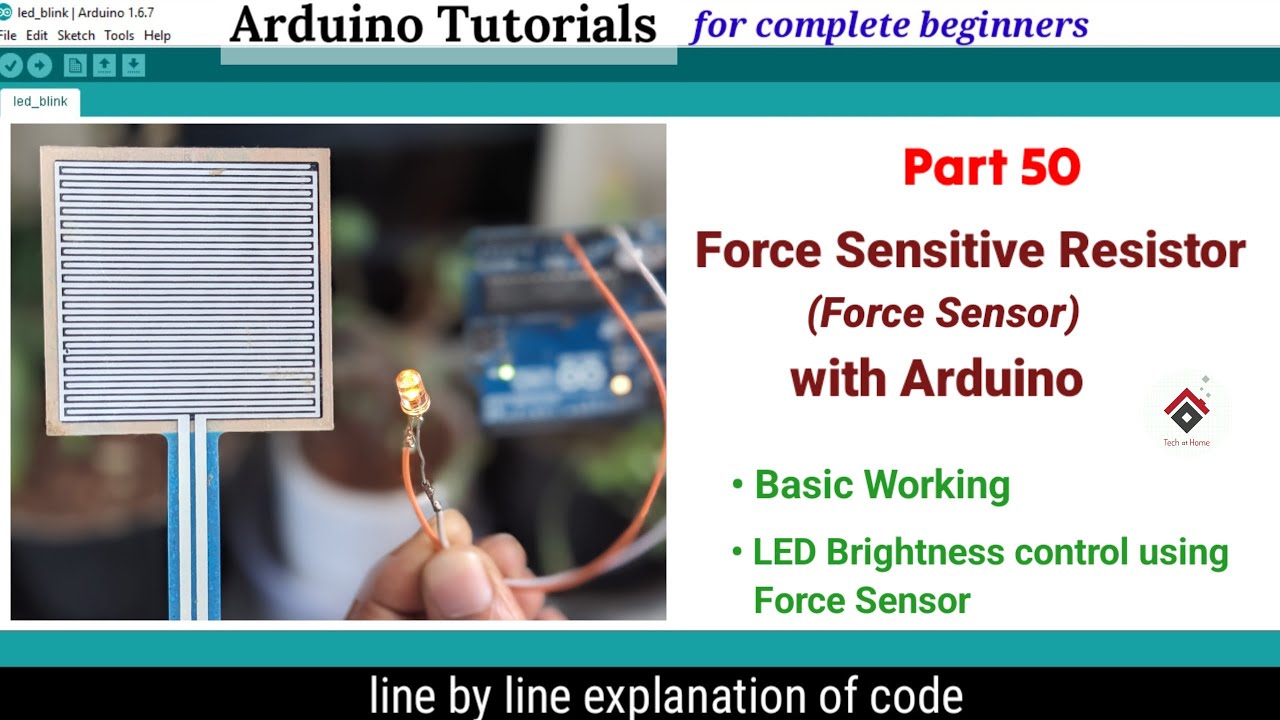 How to use Force Sensor with Arduino[CODE] | LED brightness control with Force sensor | FSR Arduino