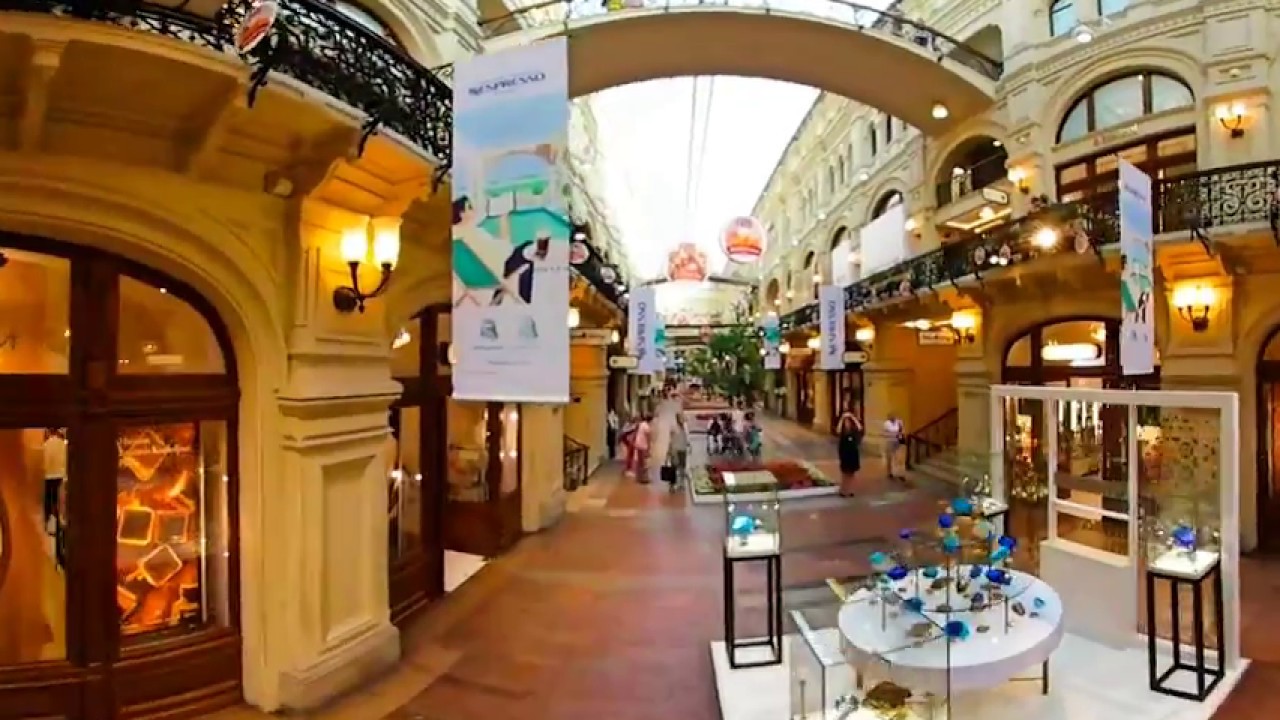 360 VR Tour | Moscow | GUM | Moscow GUM | Main Universal Store | Inside | VR Walk | No comments tour