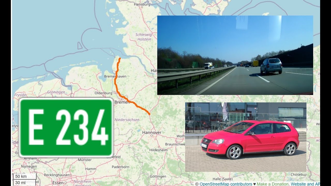Realtime Roadtrip - Route E234 in Germany