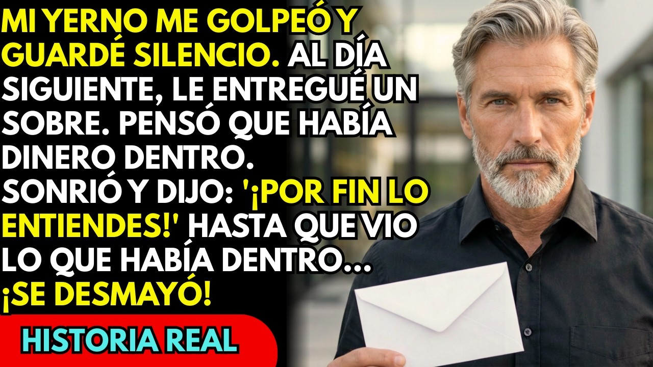 Mi cuñado me pegó. Al día siguiente le di un sobre… creyó que era dinero, pero dentro había…