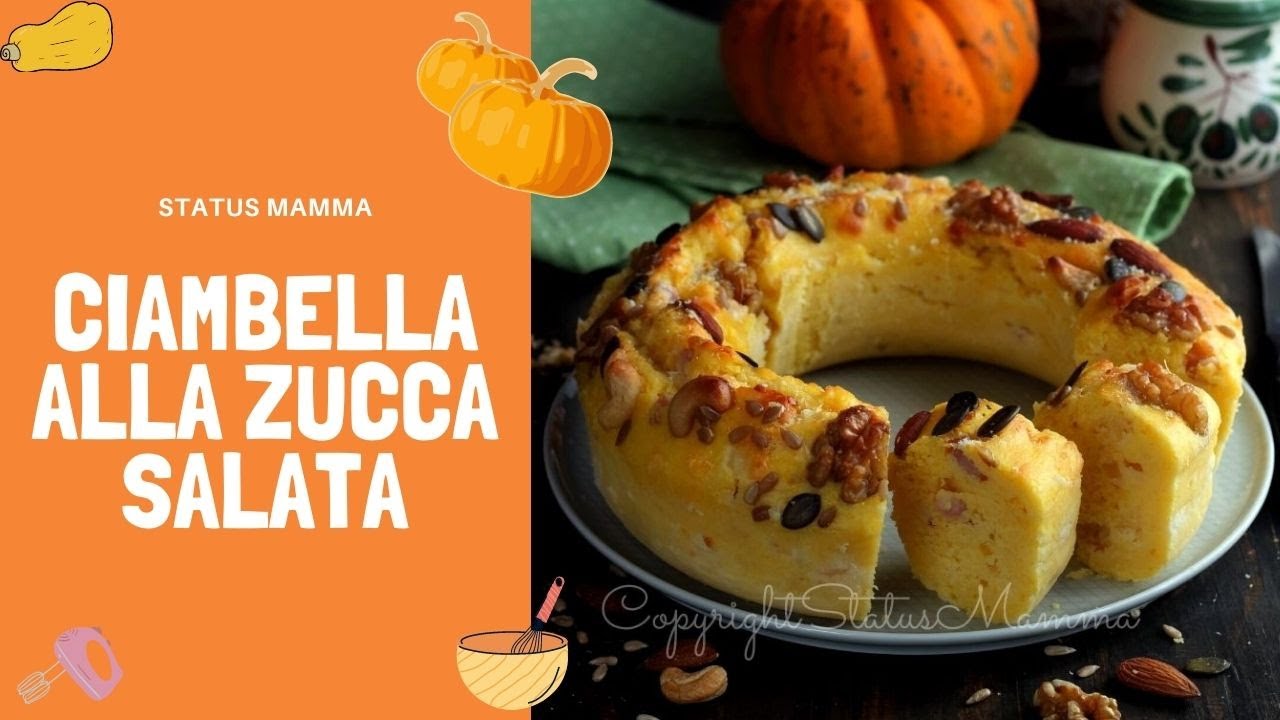 CIAMBELLA ALLA ZUCCA SALATA SOFFICE Ricetta Facile!