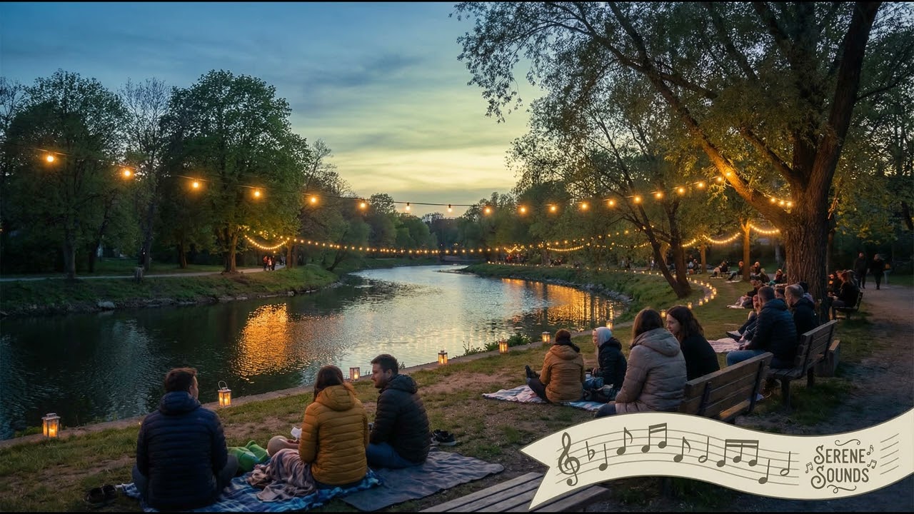 Peaceful River Gathering | Cozy Lantern Light & Evening Worship Ambience