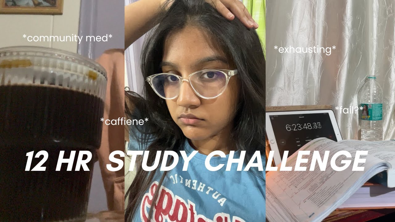 trying the 12 hr study challenge for the 2nd time‼️📚☕️ | caffiene, exam, study session, all nighter 