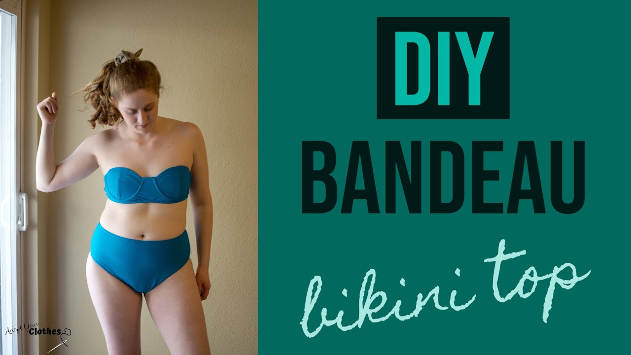 DIY Bandeau Underwire Bikini Top with Removable Straps