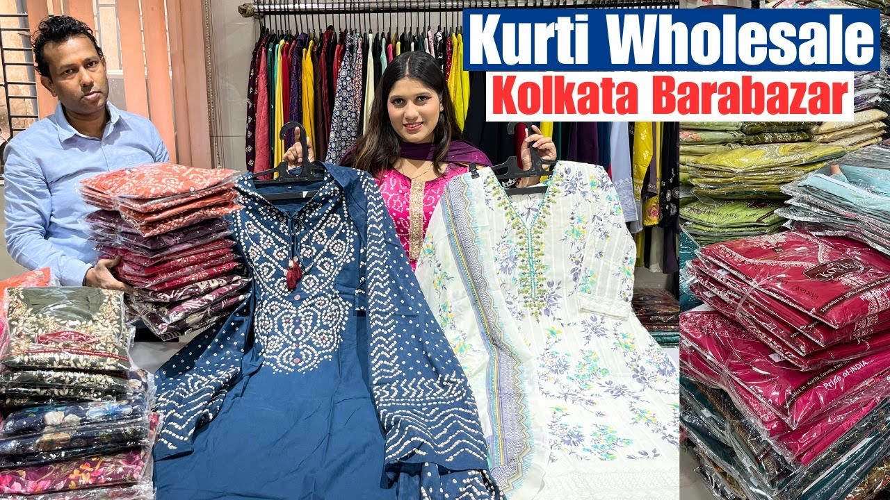Cotton & Fancy 3pc Kurti set wholesaler in Kolkata Barabazar | S P Fashion