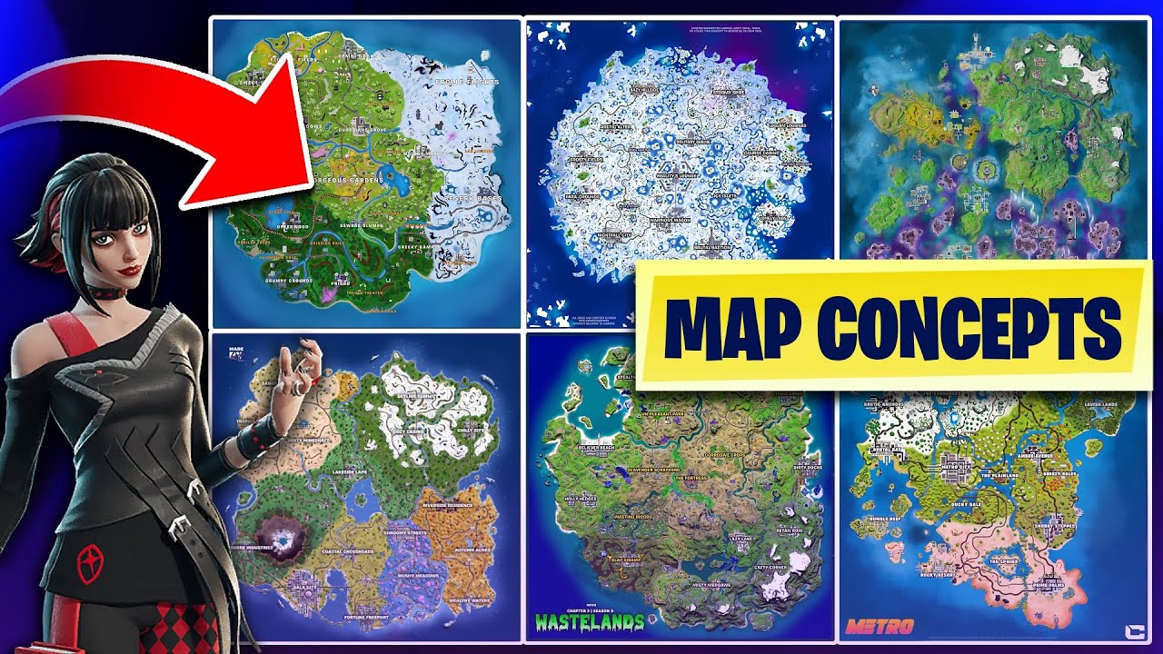 Fortnite Map Concept Compilation, CHAPTER 7, Chapter 6 FLIPSIDE, REALITY 659…(contest results)