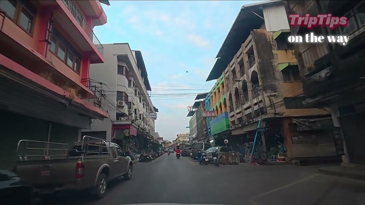 ตลาดกบินทร์ถึงสี่แยกสามทหารกบินทร์บุรียามเย็นในเดือนกุมภาพันธ์ 