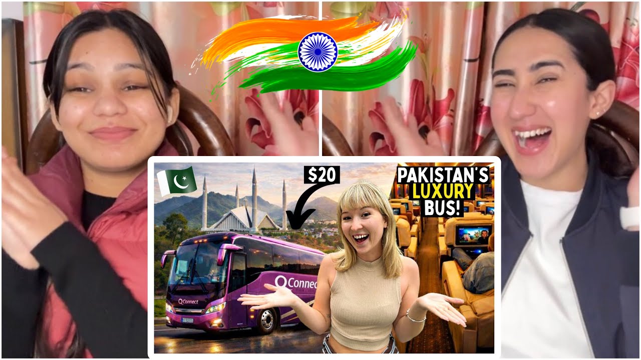 Indian Reaction on $20 Luxury Bus Lahore to Islamabad,PAKISTAN(better than London!)