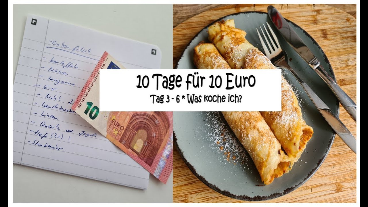 10 Euro für 10 Tage  - Kann man damit überleben? - #02 - Kochen für Tag 3-6 - Was ich gegessen habe