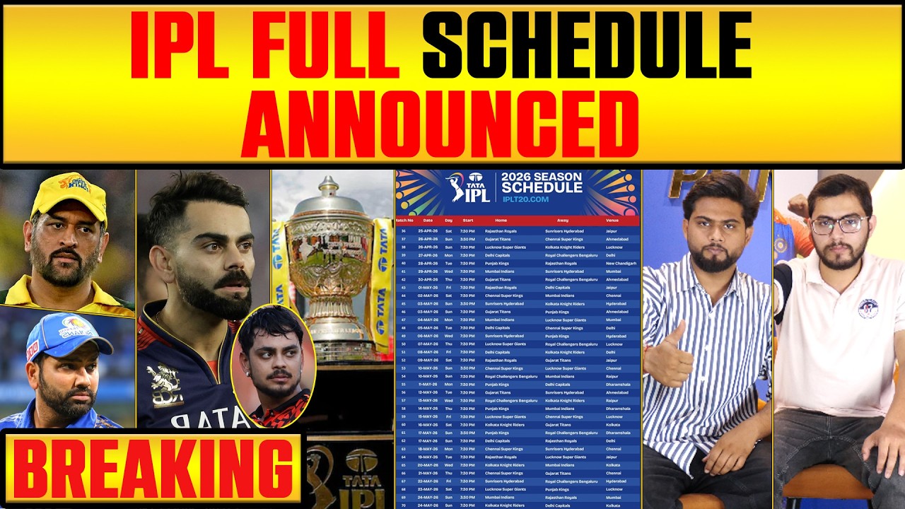 🔴BIG BREAKING: IPL FULL SCHEDULE ANNOUNCED, PLAYOFFS UPDATE #ipl2026