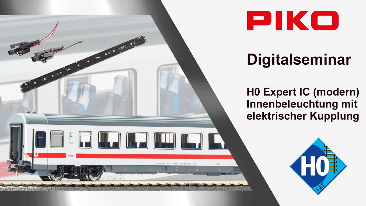 PIKO [D135] Digitalseminar H0 Expert IC Wagen (modern) Beleuchtung von Lok zu Wagen schaltbar