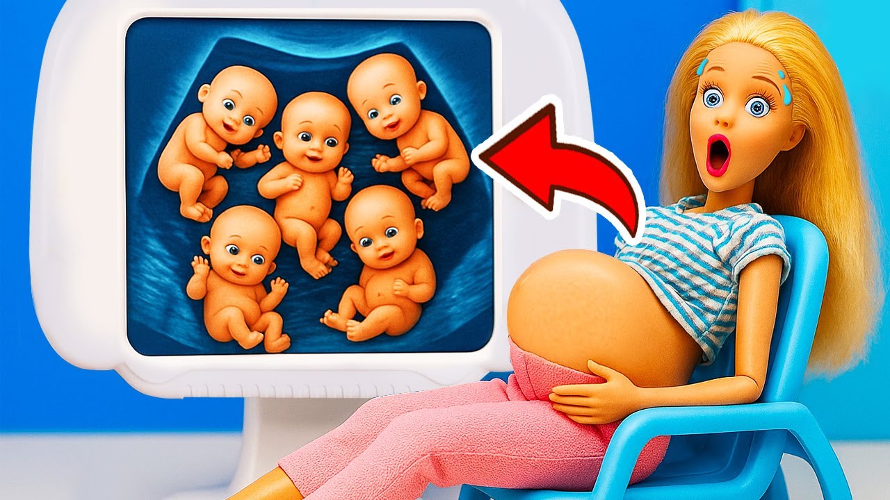 La bambola Barbie fa la visita dal dottore. Video con giocattoli per bambini