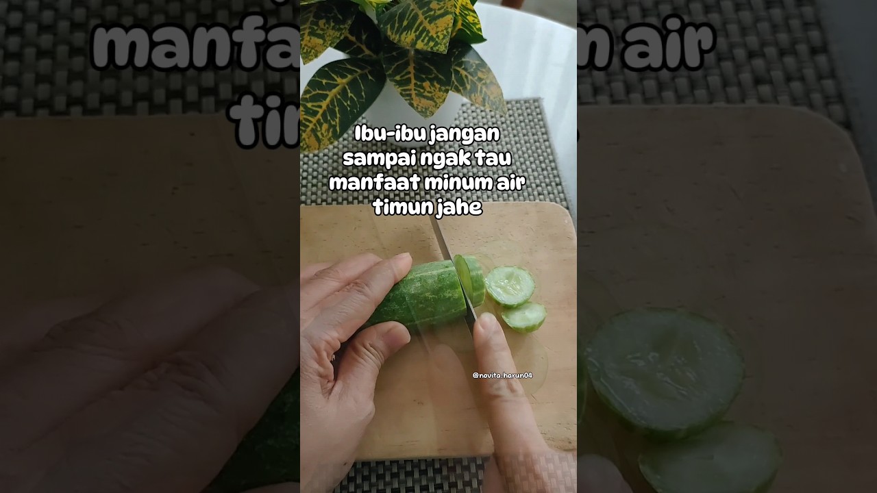 Timun Jahe. Manfaat rendaman air timun dan jahe #timun #jahe #ginger #tipsehat