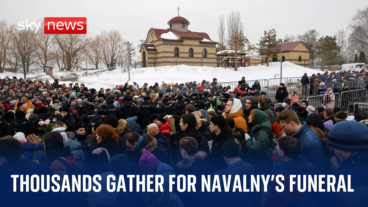 'We will never forgive': Thousands line streets of Moscow for funeral of Alexei Navalny