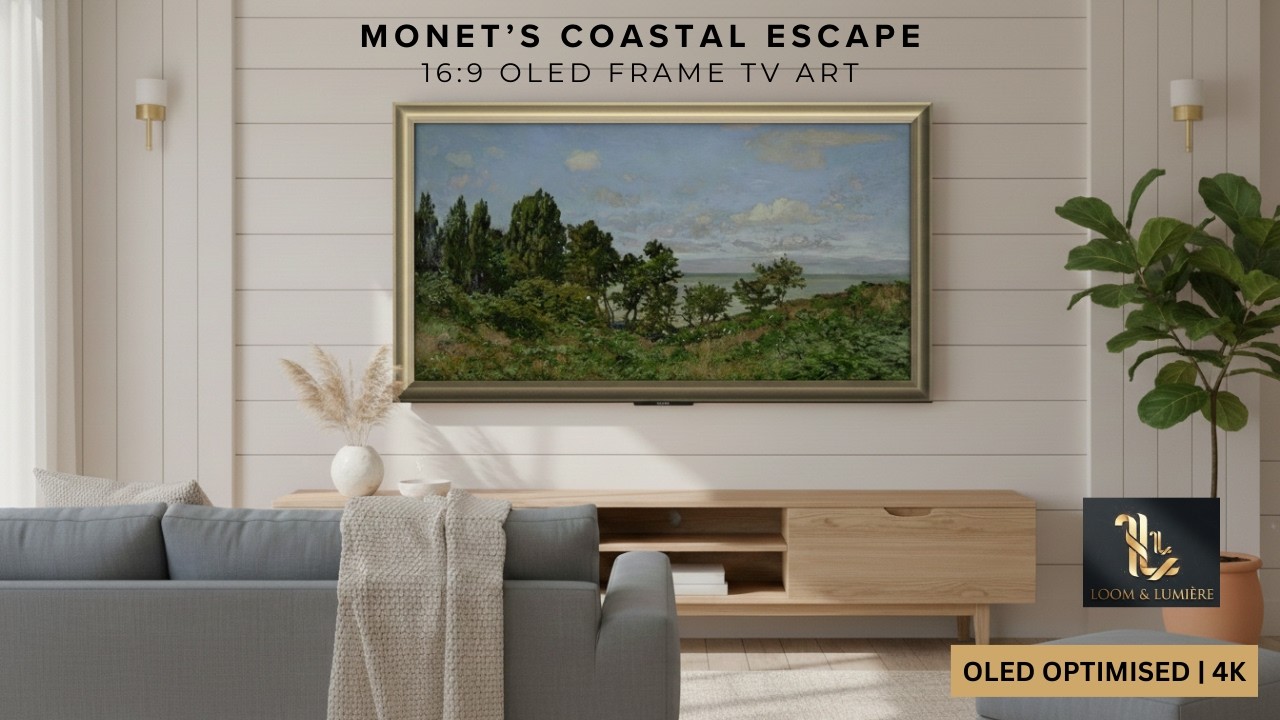 4K Coastal Escape Monet TV Art | Coastal Landscape (1864) | 16:9 OLED Optimised Anti-Burn Frame Art