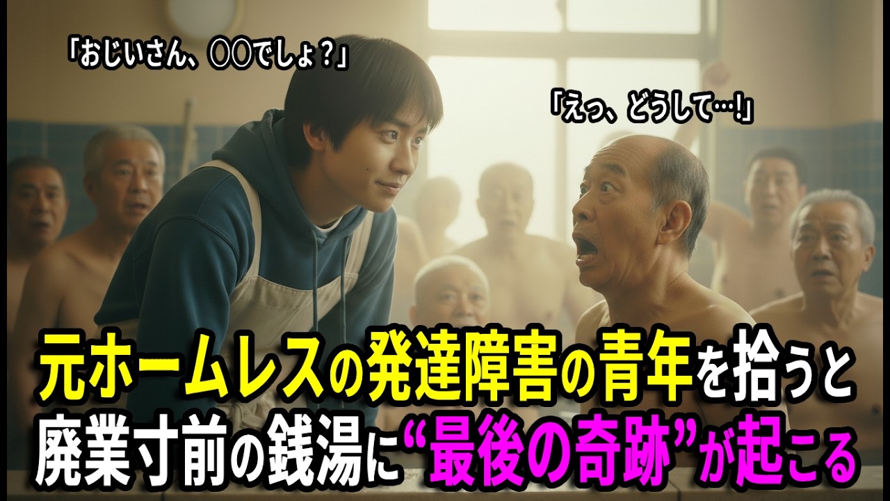 「廃業まで…あと3日」廃業寸前の銭湯に現れた発達障害の青年…衝撃の“本当の正体”とは【感動する話】