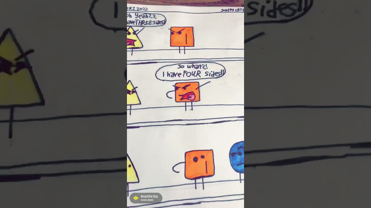 FUNNY SHORT CARTOON STRIP TALKING SHAPES🤗