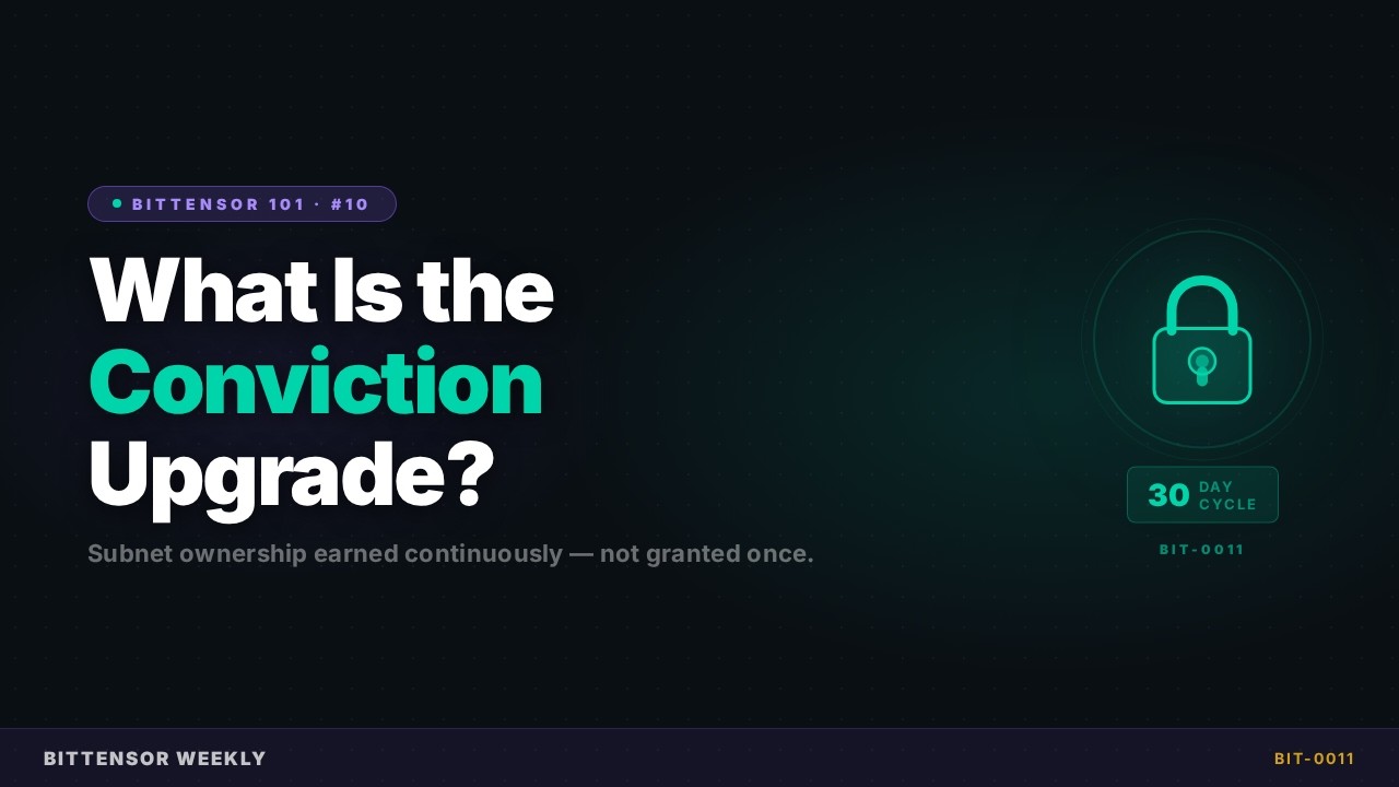 What Is the Conviction Upgrade? | Bittensor 101