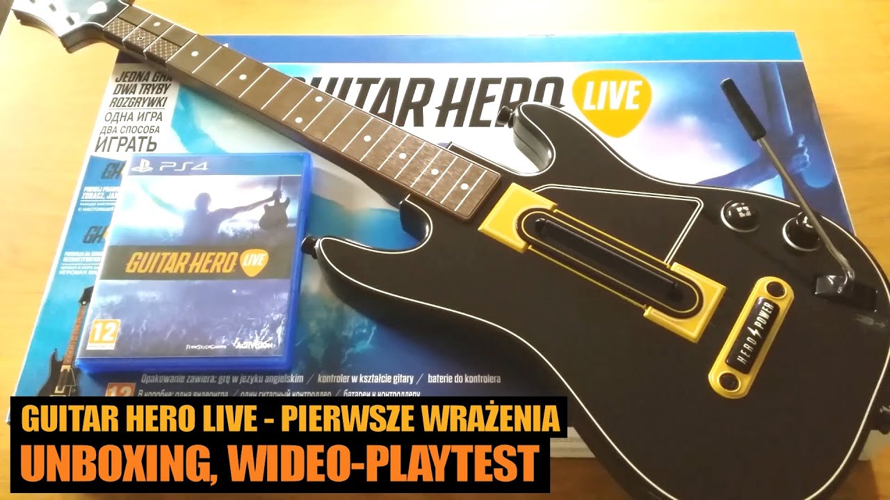 Guitar Hero Live - unboxing + pierwsze wrażenia z gry (odpakowanie, wideo-playtest)